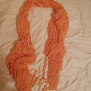 Orange Hassled Scarf